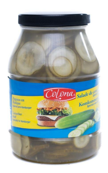 PEPINILLOS EN RODAJAS 2.4 KG * 2 UDS