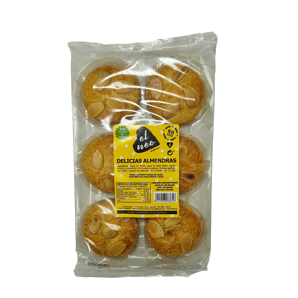 DELICIAS ALMENDRAS 15 UND X 200 GRS "EL NEO"
