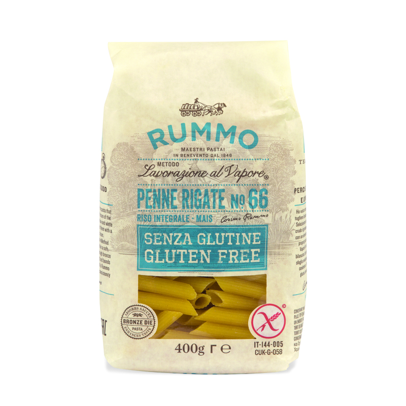 PENNE RIGATE SIN GLUTEN 400GX12UDS RUMMO