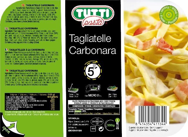 TALLARINES CARBONARA  "TUTTI" 350 GRSx12