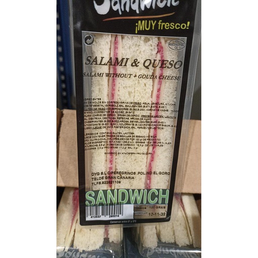 [26.02.135152] SANDWICH SALAMI Y QUESO 120 GRSX8