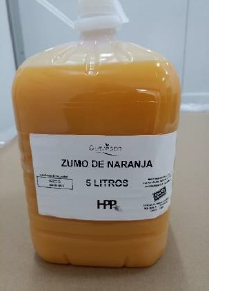 [18.03.ZZ001214] ZUMO NARANJA NATURAL HPP REFRIGERADO 5LITROS * 4 UDS